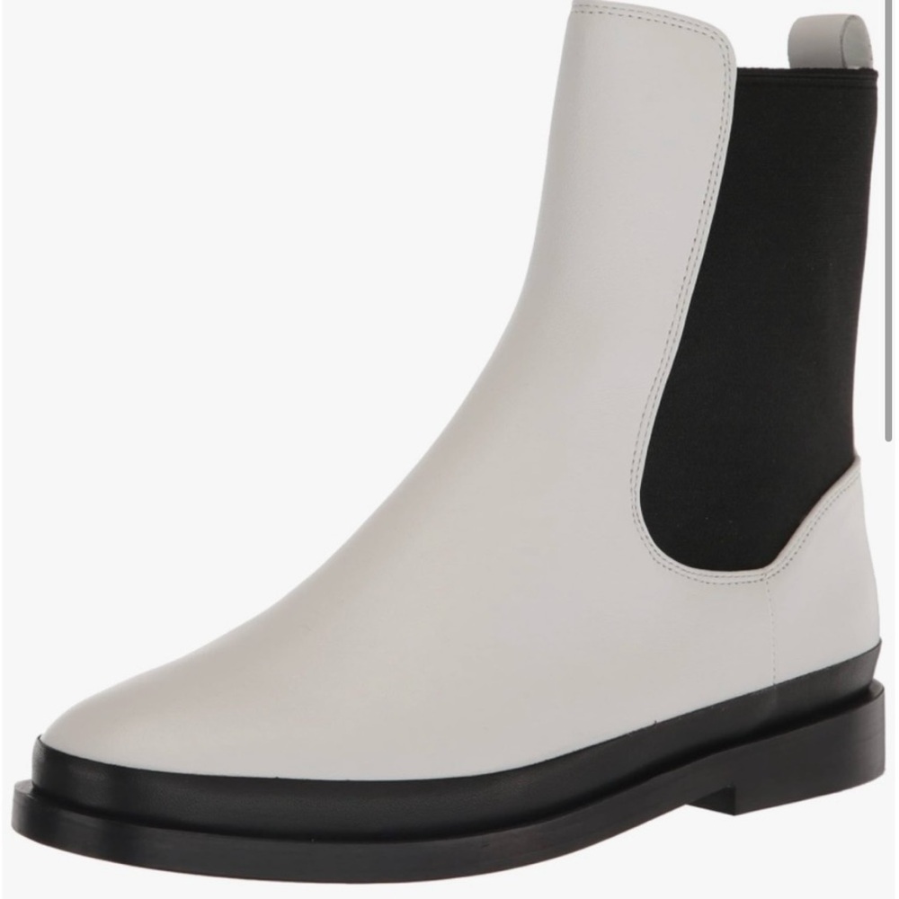 Vince Cecil White Leather Chelsea Boots